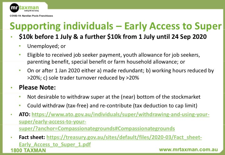 Early access to superannuation