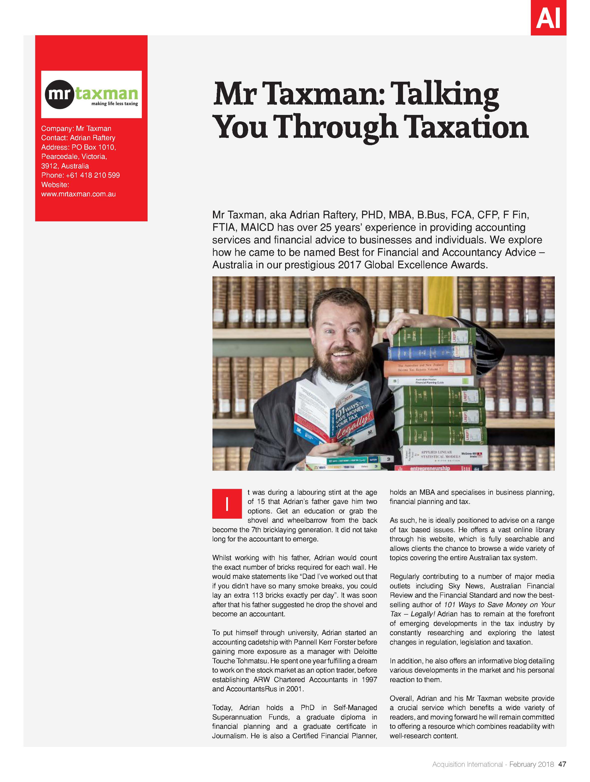 Mr Taxman: Talking You Through Taxation